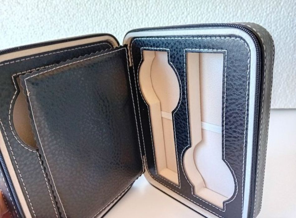 Estojo 4 Relógios Seiko Citizen Breitling Hamilton Rolex Breitling Iwc