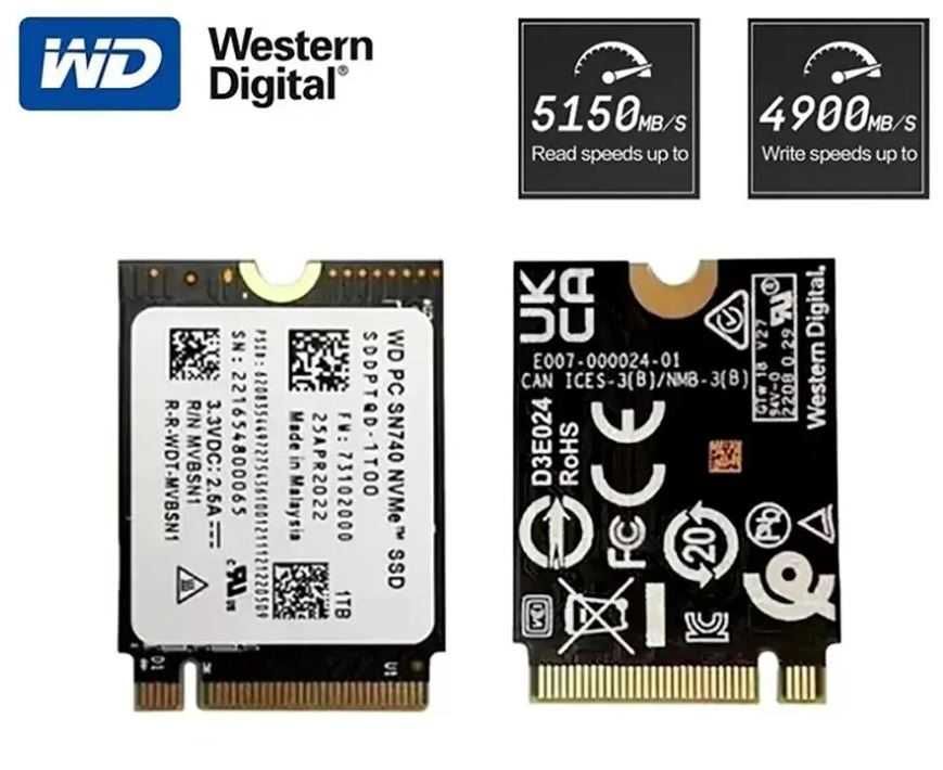 Dysk wewnętrzny SSD WD Western Digital 1TB M.2 NVMe 2230 PCIe 4x4 gen4