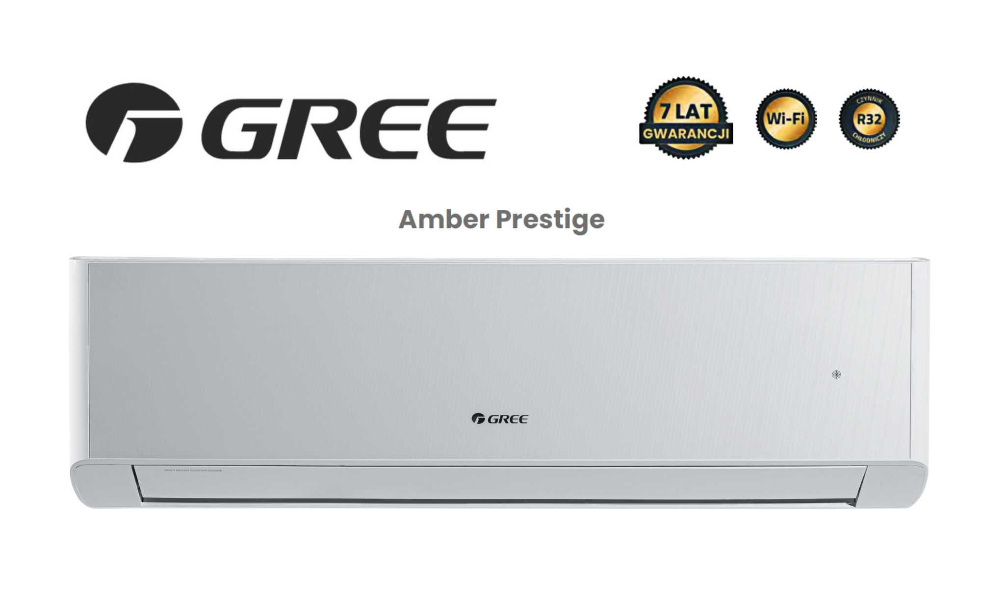 Klimatyzacja +montaż Pompa Ciepła Gree Amber Prestige GWH18YE do 80m2