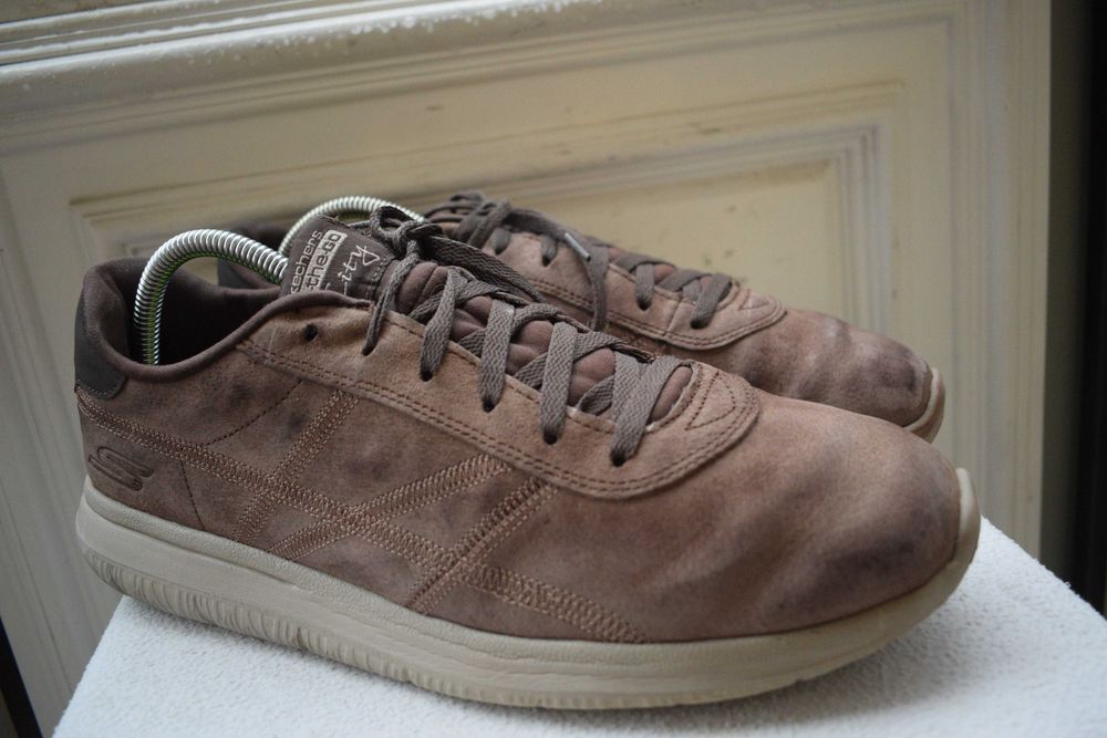 кожаные кроссовки кросовки кеды мокасины Skechers р. 44,5 28,5 см