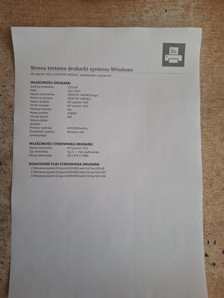 Drukarka Hp Laserjet 1020