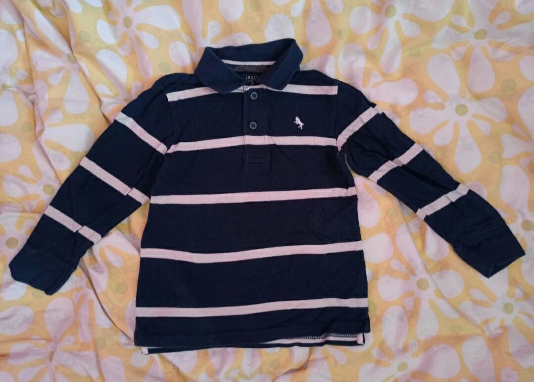 Bluzka polo na długi rękaw H&M 98/104cm