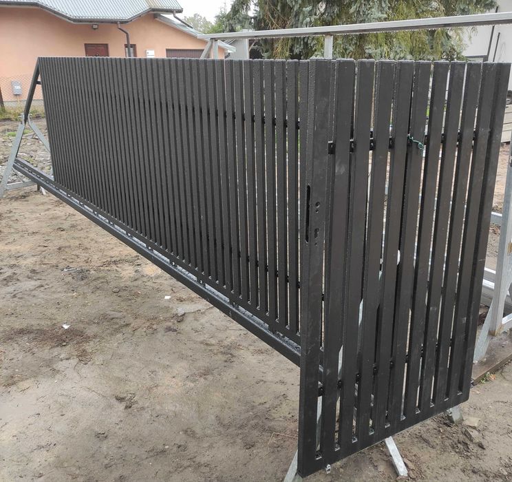 Brama przesuwna 500cm + Furtka 100cm ocynk malowanie proszkowe KOMPLET