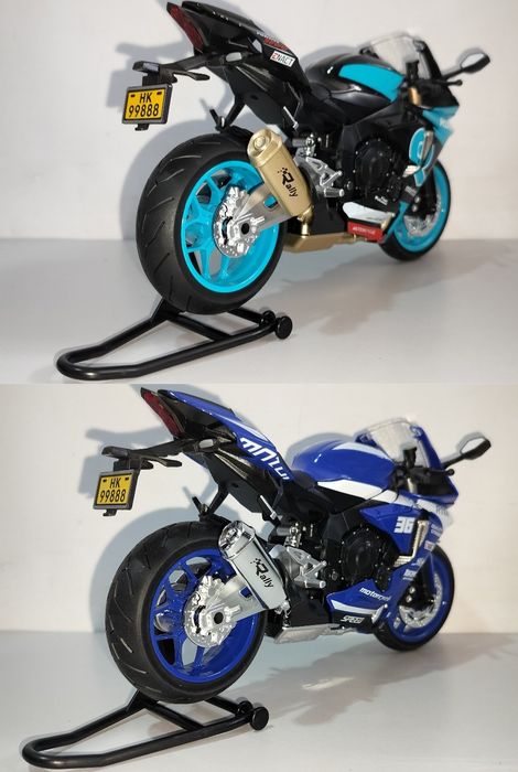YAMAHA YZF-R1M модель мотоцикла 1:9 со звуком и светом металл