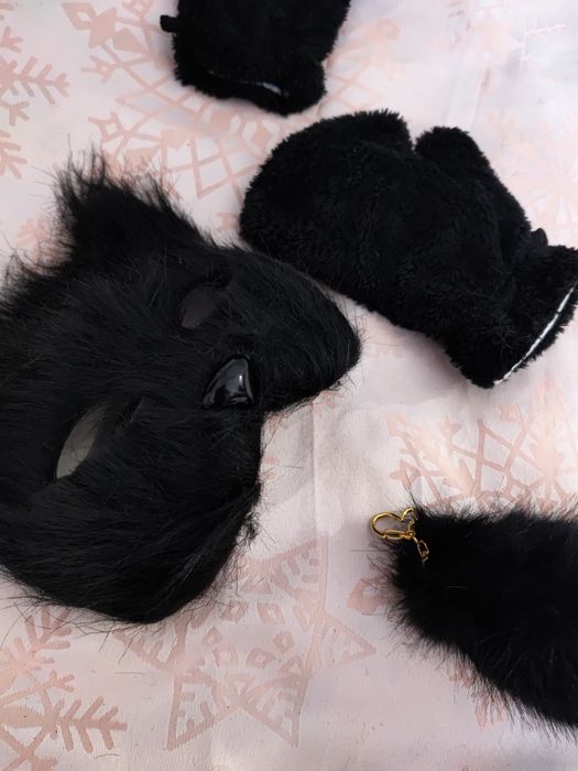 Strój przebranie kot therianie maska ogon łapki futerko roz uniwersaln