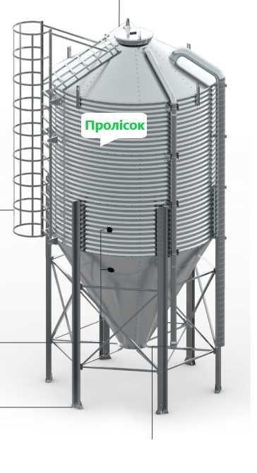 Бункер, силос для корму 8 т, 12.1 м3