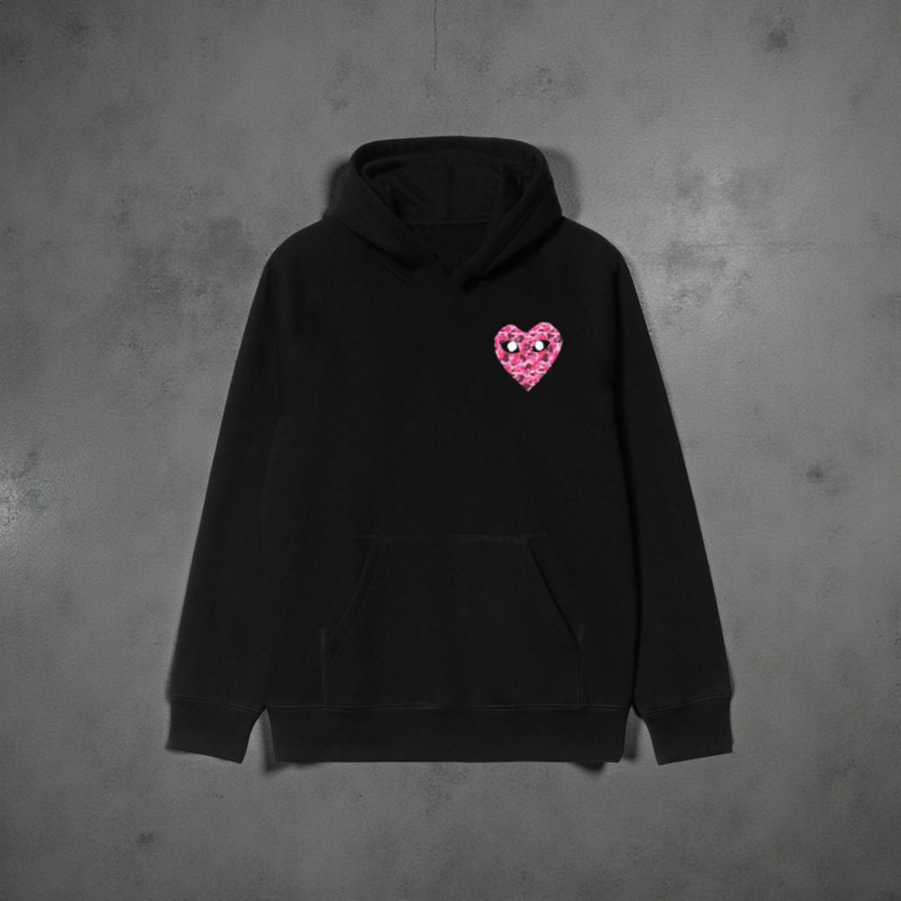 Мужское Худи Comme des Garcons Play Logo унисекс плей толстовка кофта