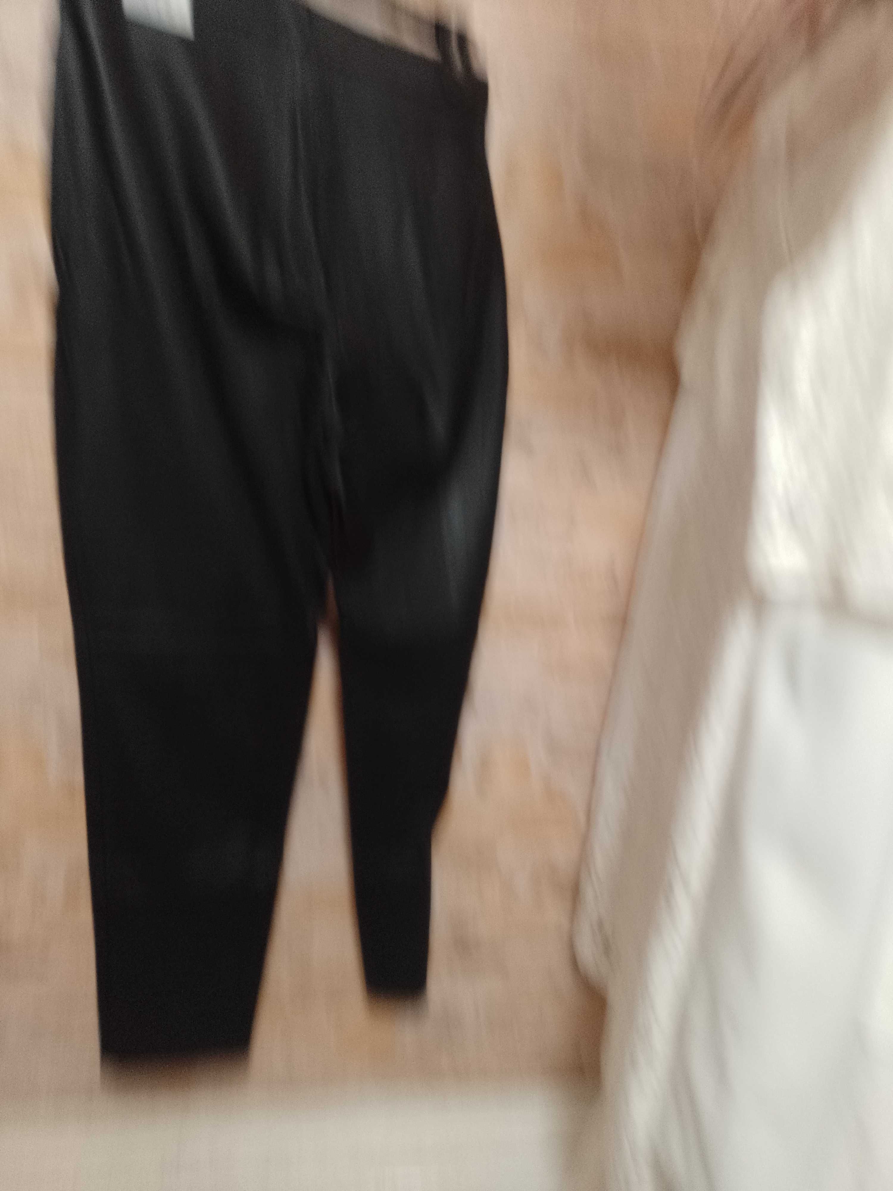 (40/L) ZARA/ Skórzane Legginsy z Madrytu, rurki, NOWE