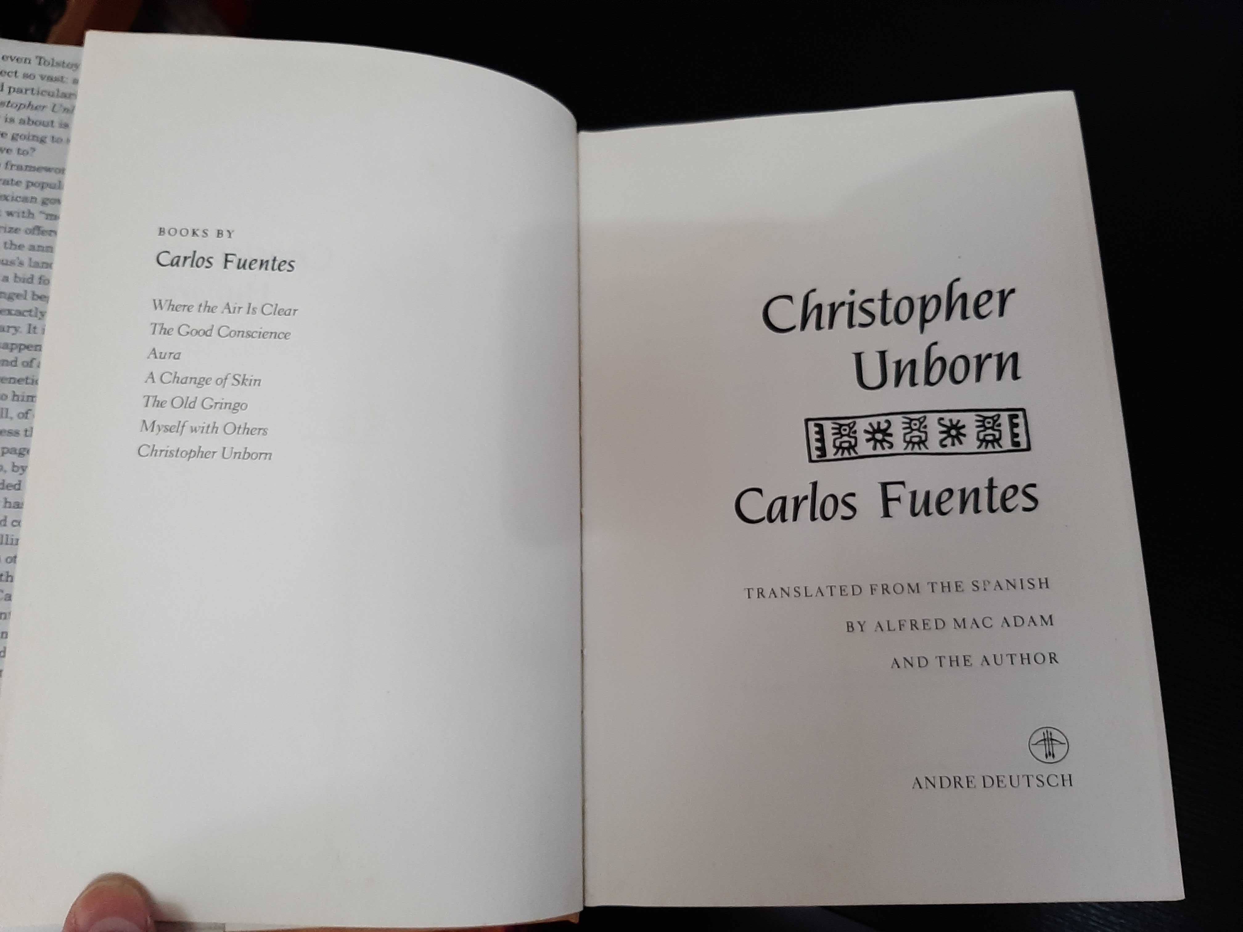 Carlos Fuentes – Christopher Unborn