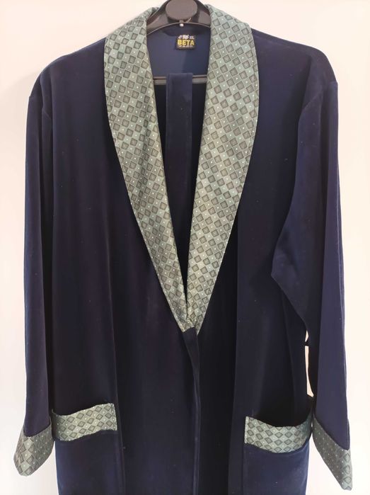 Szlafrok welurowy meski nowy