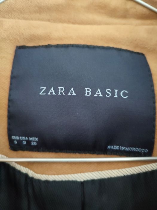 Casaco 3/4 Zara em veludo Camel