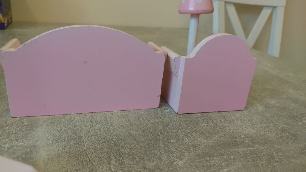 Mebelki dla lalek, fotel sofa stolik kawowy, lampa