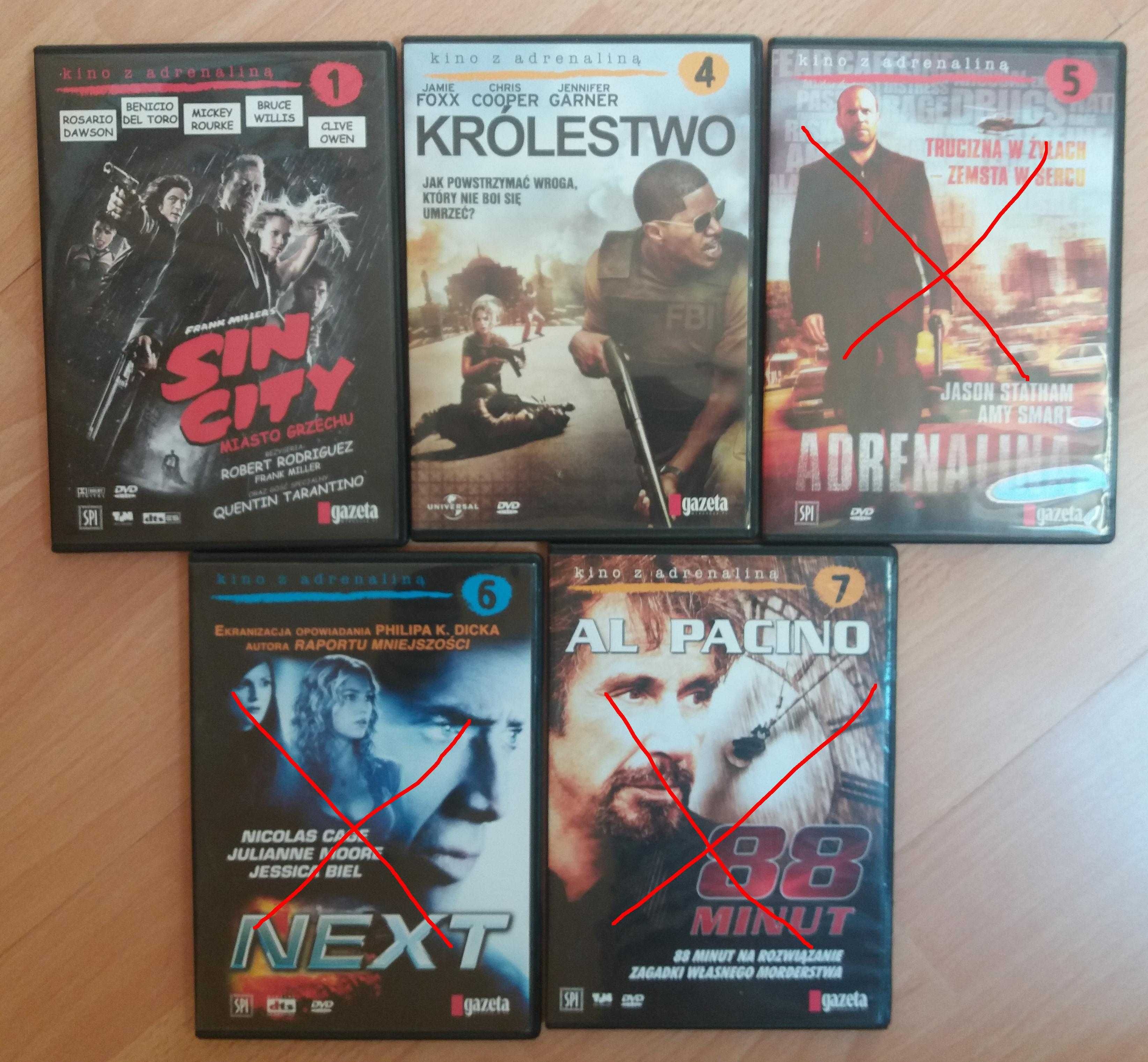 Filmy DVD zestaw - Kino z adrenaliną szt 1