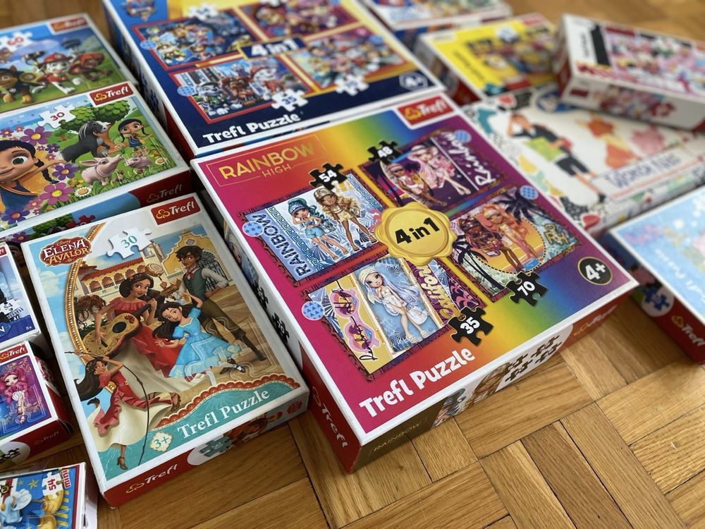 Super zestaw puzzli dla dziecka od wieku 2-6,lat, zestaw 13 sztuk.