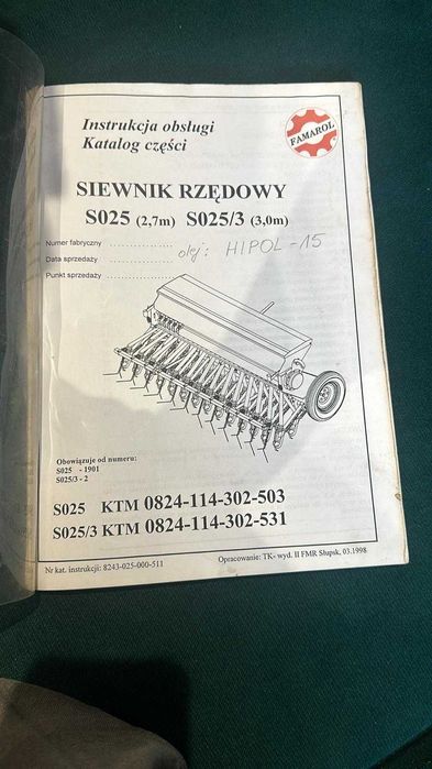 Agregat uprawowo siewny 3 m hydropak