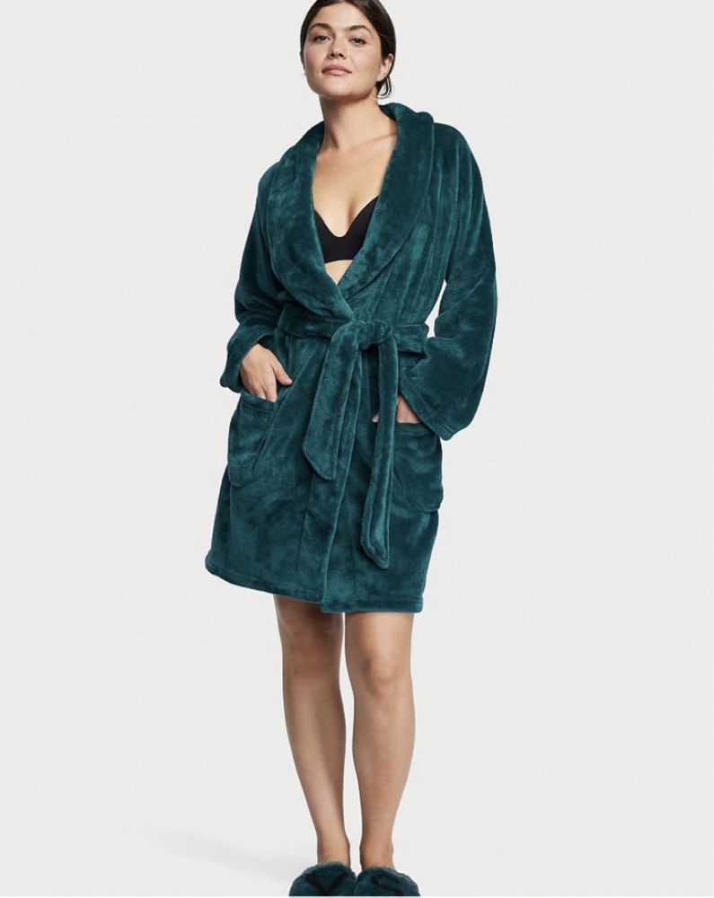 Короткий халатик short cozy robe victoria's secret оригинал