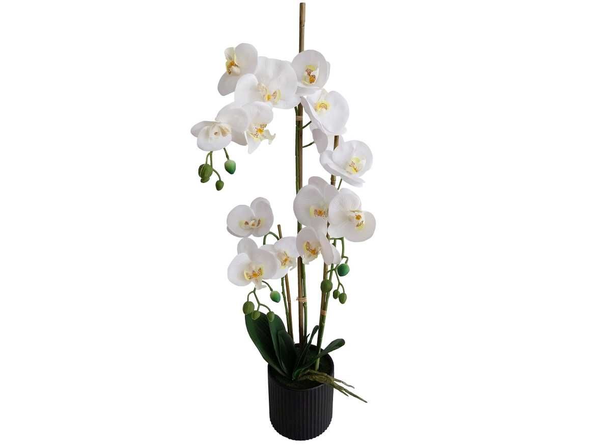 Storczyk w doniczce wysoki biały sztuczny storczyk duży 80cm orchidea