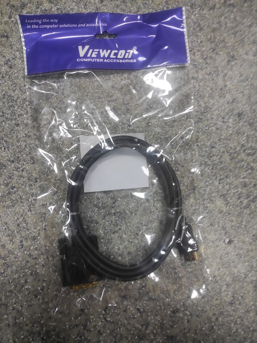 Кабель мультимедійний HDMI to DVI 18+1pin M, 1.8m Viewcon (VD 022)