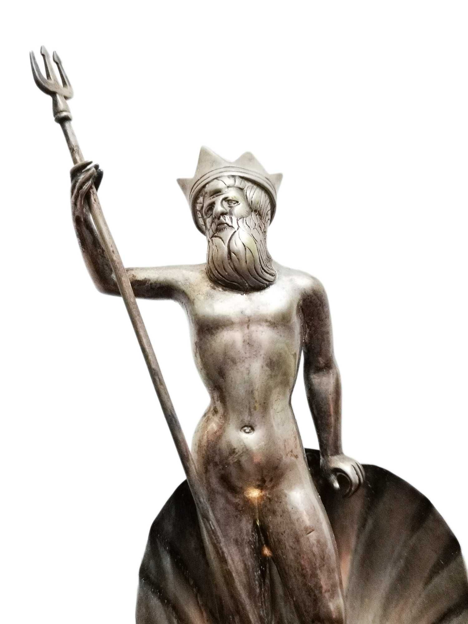 Paliteiro "Neptuno" prata coroa | século XVIII
