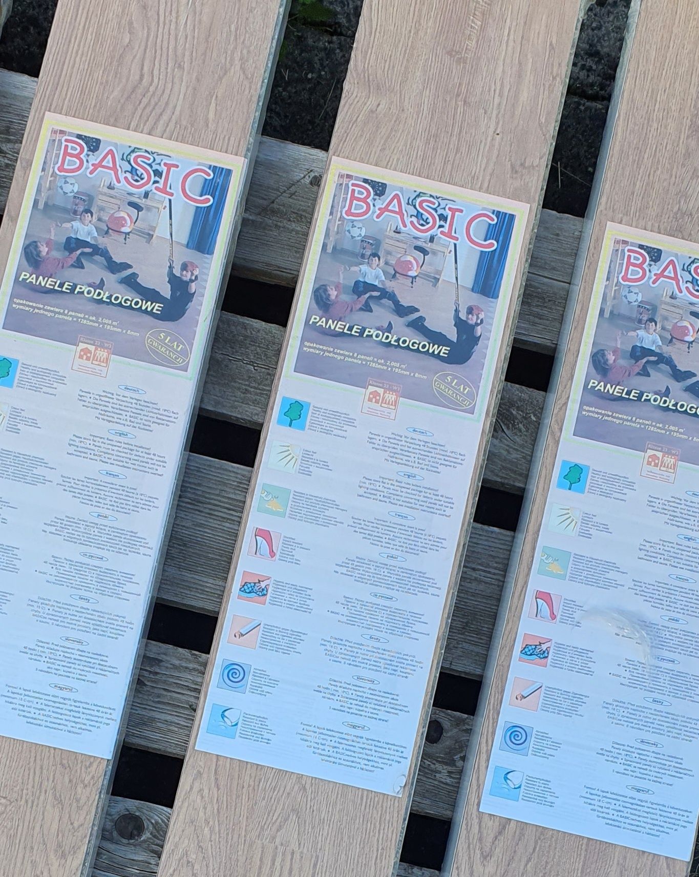 24x Panele podłogowe drewno podłoga BASIC Dąb Klepka 6m2