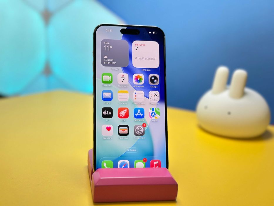 Смартфон Apple iPhone 15 Pro Max 256GB Natural(148068) Б/У З ГАРАНТІЄЮ