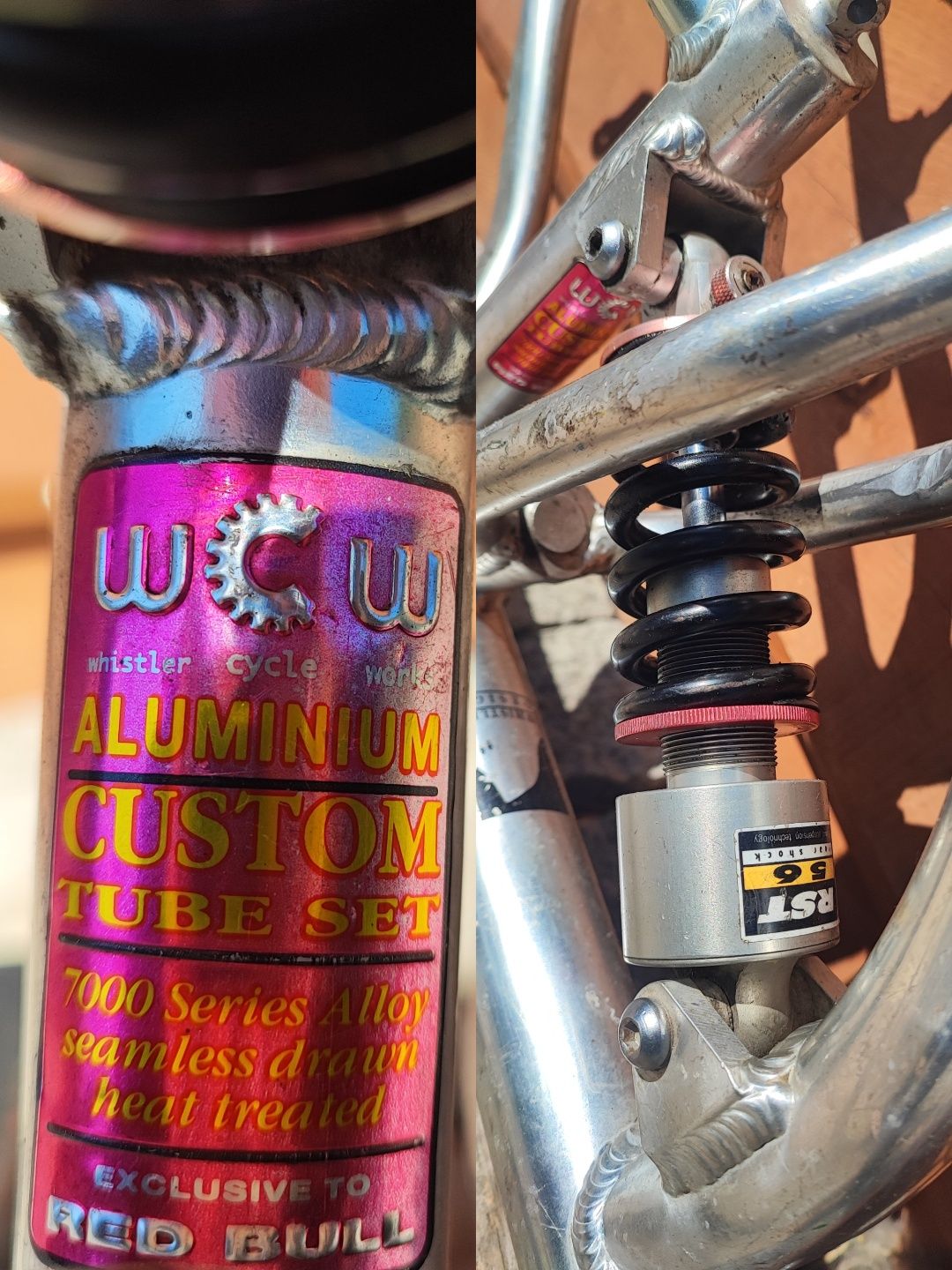 Rama rowerowa full Red Bull alu 26" RST WCW Retro MTB