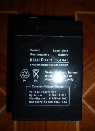Аккумулятор RB640 D Type 6V, 4.0Ah