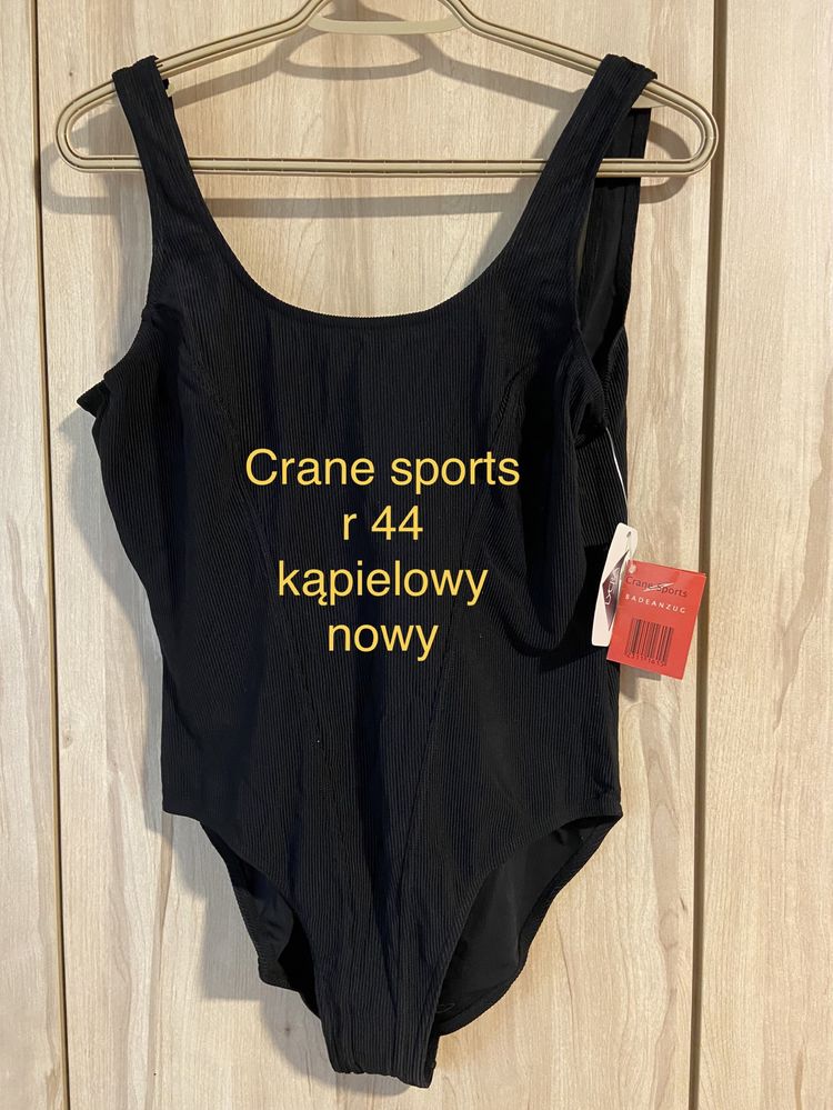 Crane sports 44 kostium strój kąpielowy czarny jednoczęściowy nowy