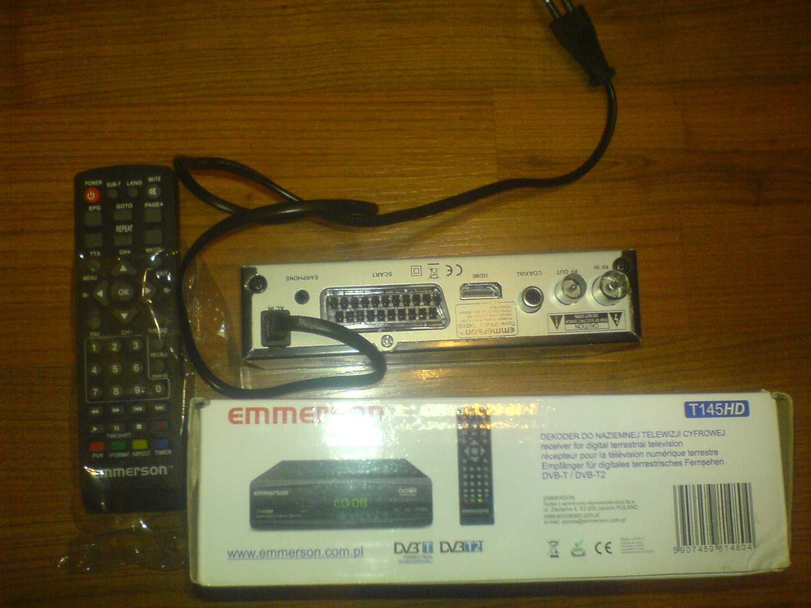 Dekoder Naziemnej Telewizji Cyfrowej Emmerson T145HD Nowy Nieużywany