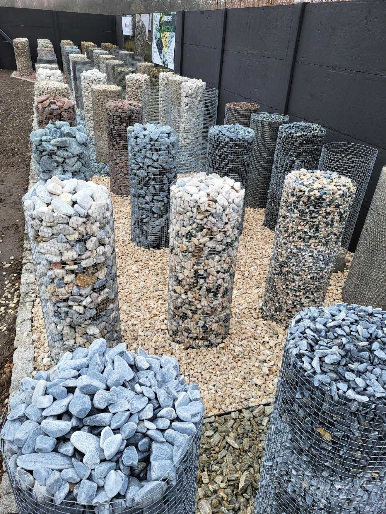 Kamień gabion 80-120 czerwony gnejs Kamienie ogrodowe dekor ozdobne