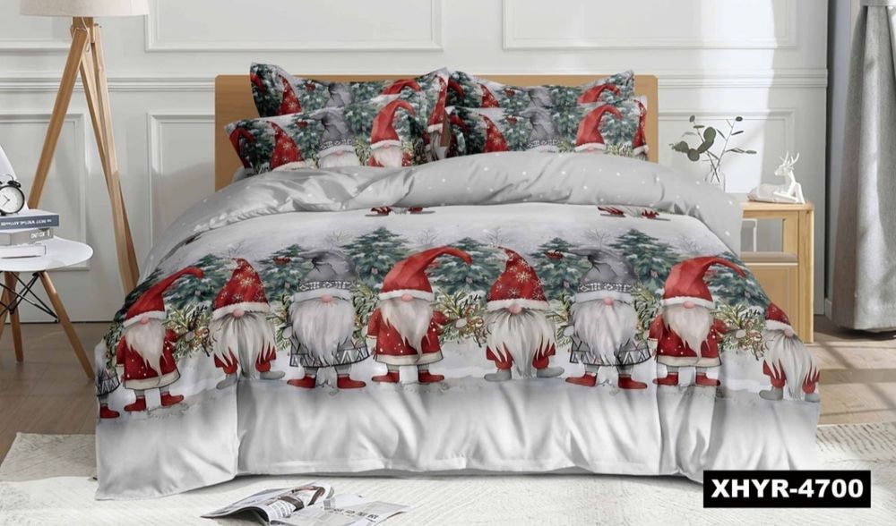 Новорічна тепла постільна білизна, 100% бавовна, фланель/байка лише в