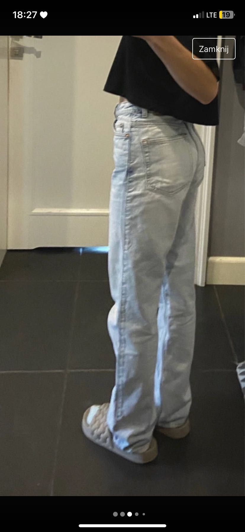 jeansy dżinsy weekday rowe straight wide leg szerokie