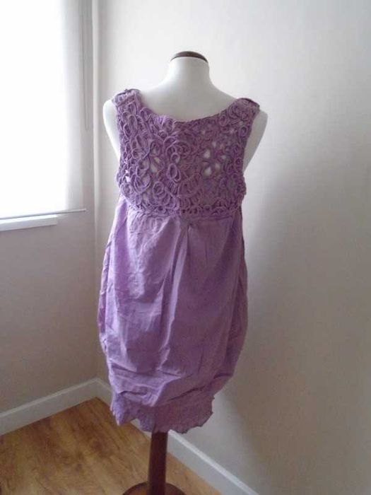 Vestido balão lilás clarinho