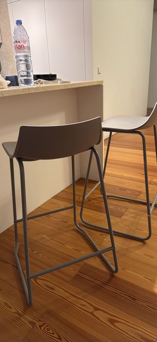 Two grey modern Bar stool stools