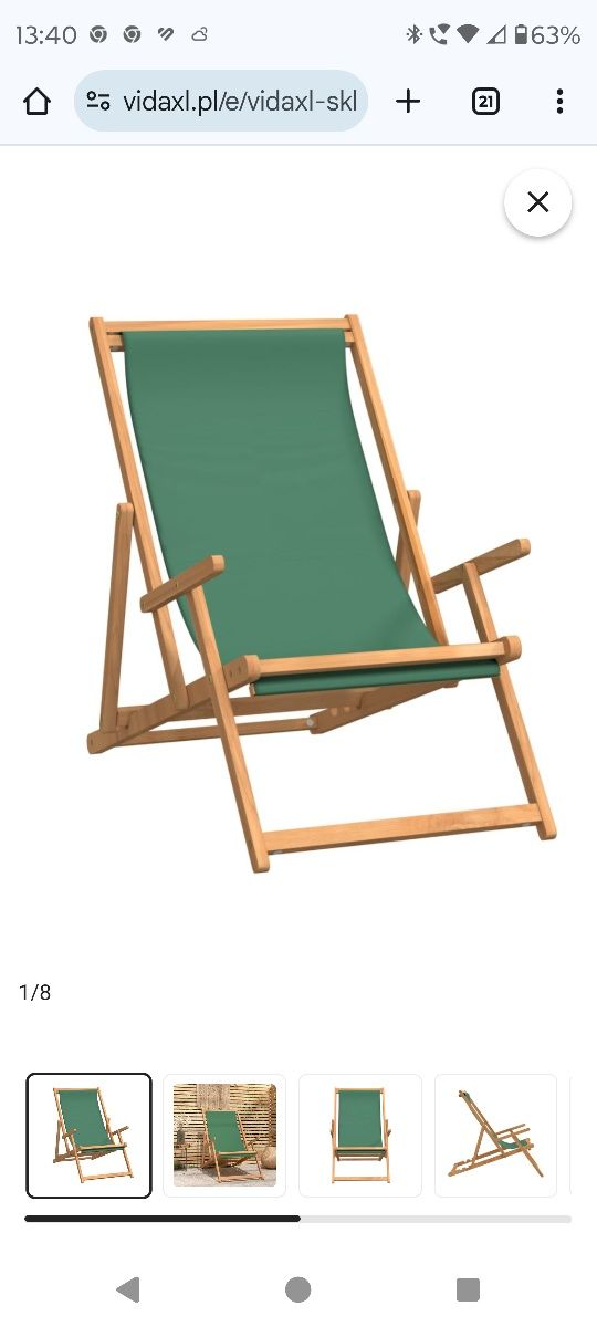 Leżak plażowy składany