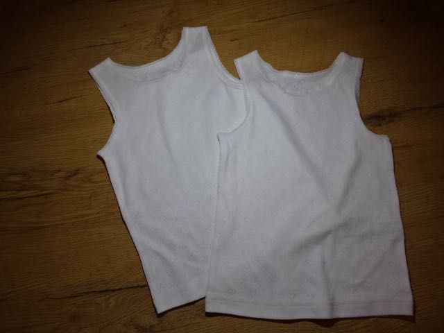 Primark 2 x podkoszulka biała nowa 3-4 l