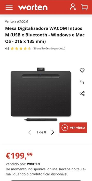 Wacom Intuos M - mesa digitalizadoras NOVA