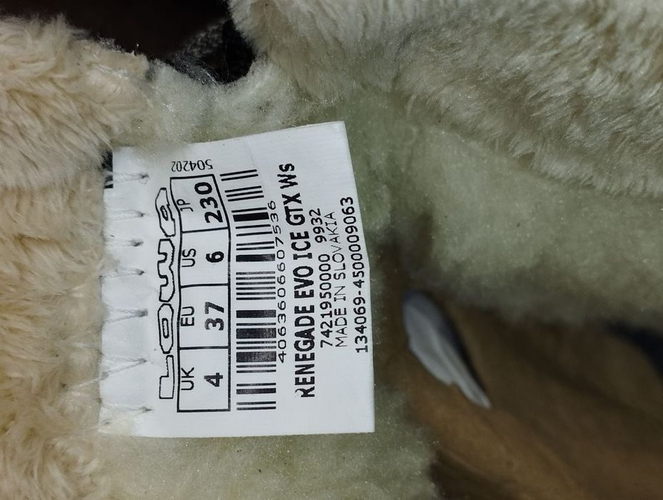 37,38,39,39.5,40. Зимові черевики LOWA Renegade Evo Ice GTX W