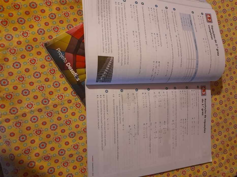 Caderno atividades- Projetos Desafios- Matemática 9 ano- Santillana