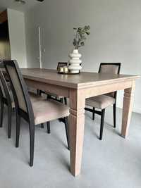 Stół drewniany odrestaurowany stylowy duży 2,2m x 1m + krzesła OKAZJA