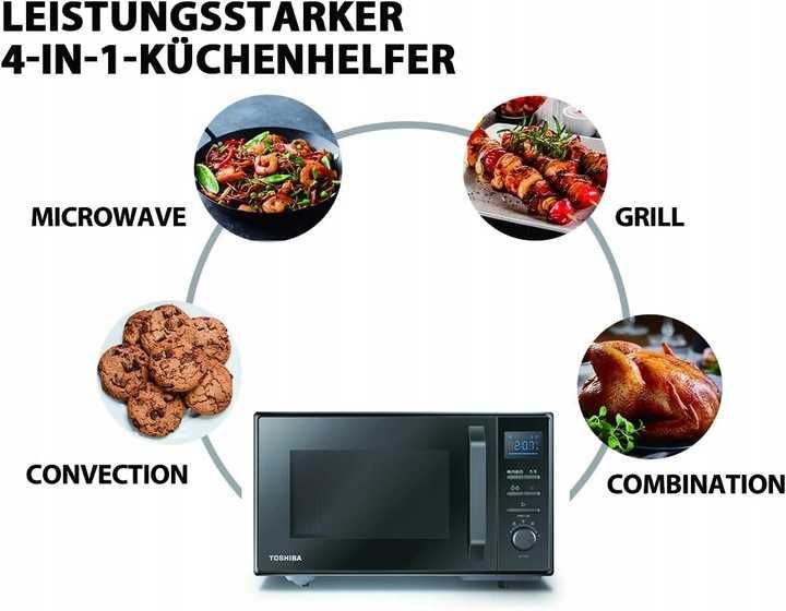 Kuchenka mikrofalowa wolnostojąca Toshiba MW2-AC25TF (BK) 25l 900W