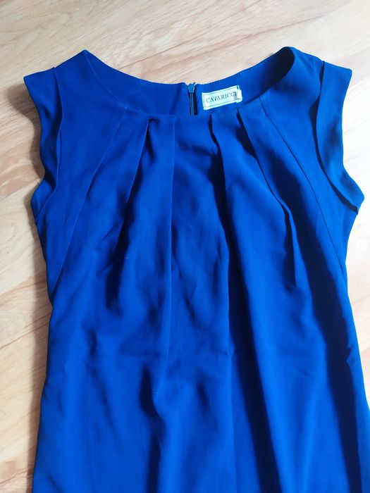 Elegancka sukienka chabrowa 38 weselna