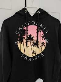 Czarna bluza z kapturem California Paradise bawełna 100%