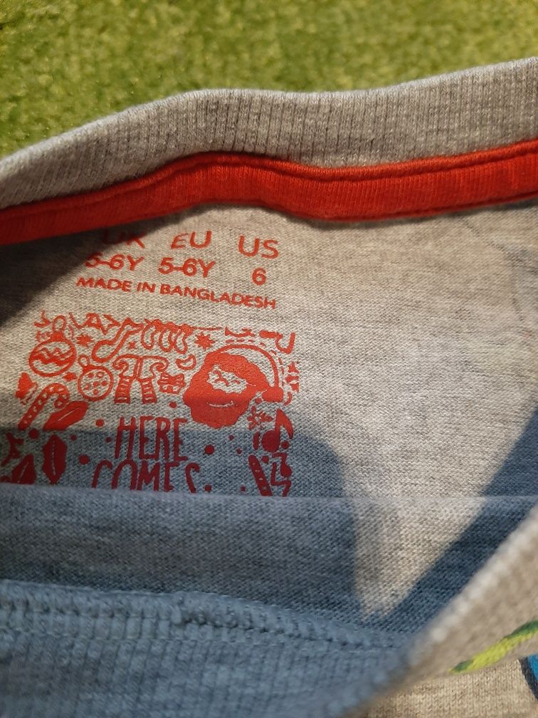 Dwie koszulki z długim rękawem świąteczne Boże Narodzenie, Mikołaj 116
