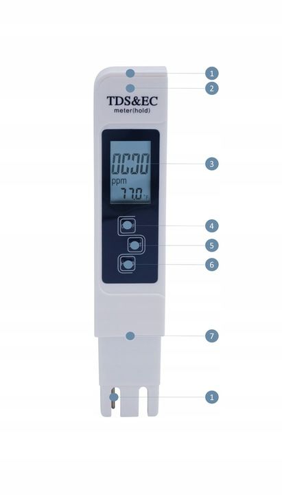 Miernik Tds Ec Tester Twardości Wody Osmoza Temp