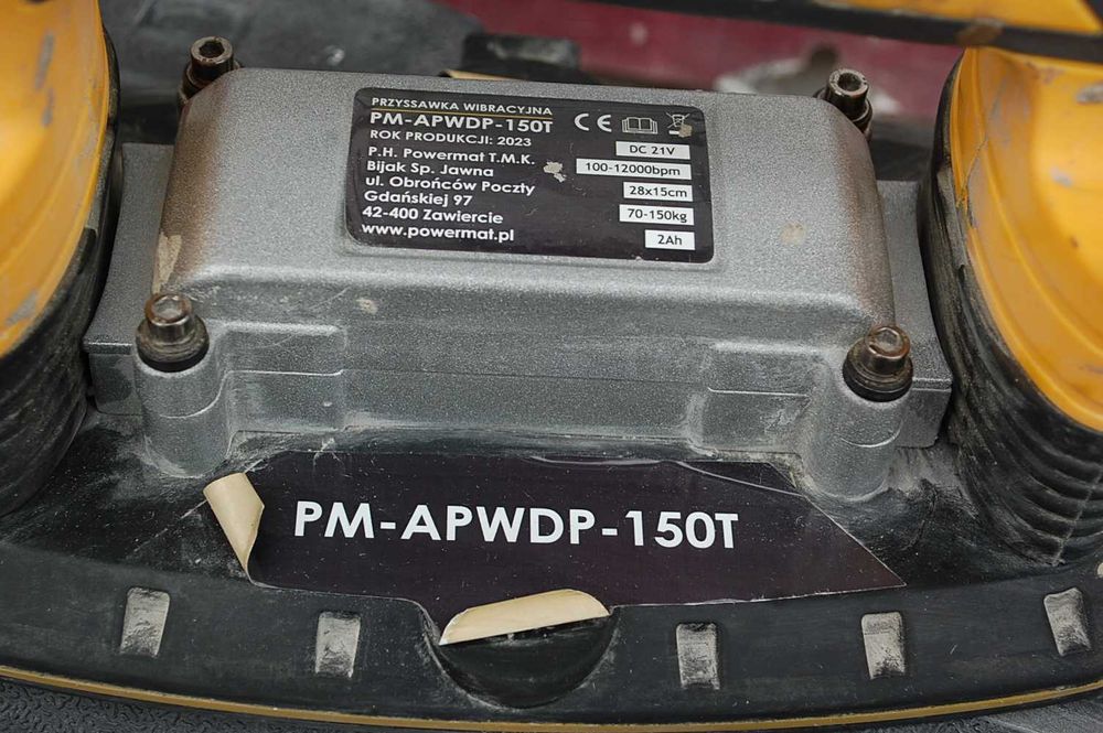 Przyssawka wibracyjna Model: PM-APWDP-150T 2 x Bateria
