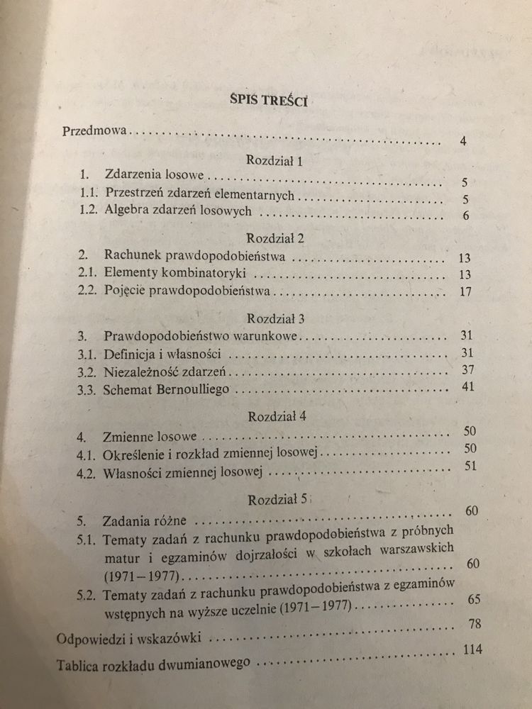 Zbiór zadań z rachunku prawdopodobieństwa dla szkół śr. S. Słowikowski