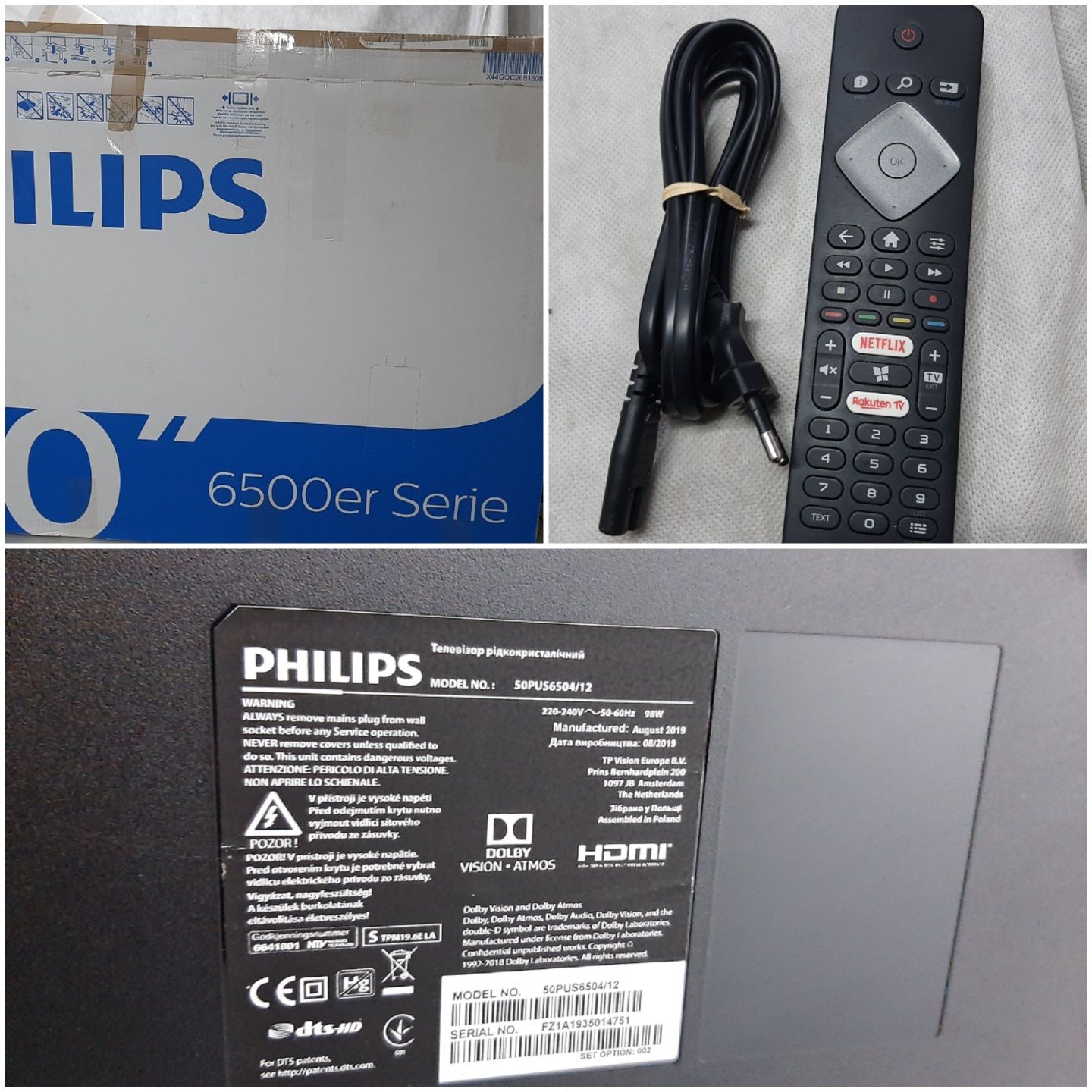 Philips 50PUS6504. SMART. 4K. T2.Wi-Fi