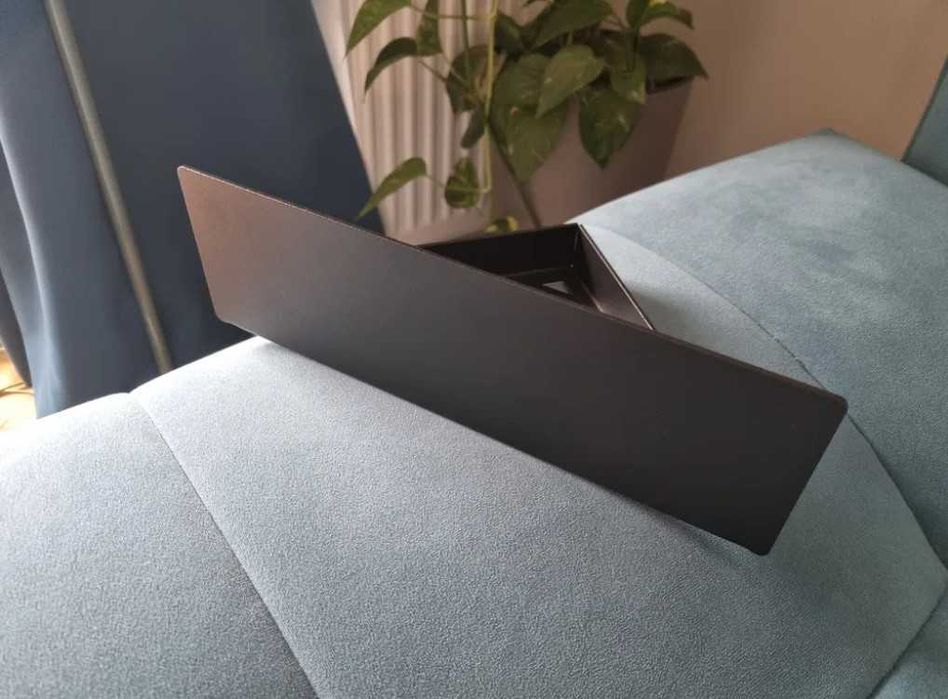 Narożna półka łazienkowa pod prysznic loftowa czarna newops