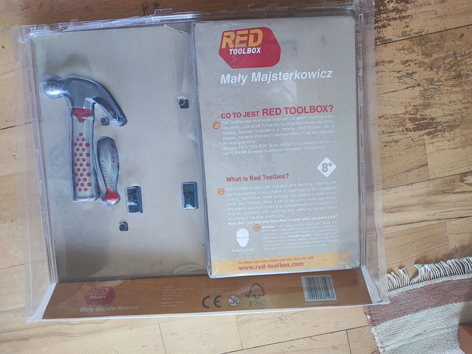 Red toolbox mały majsterkowicz zabawka